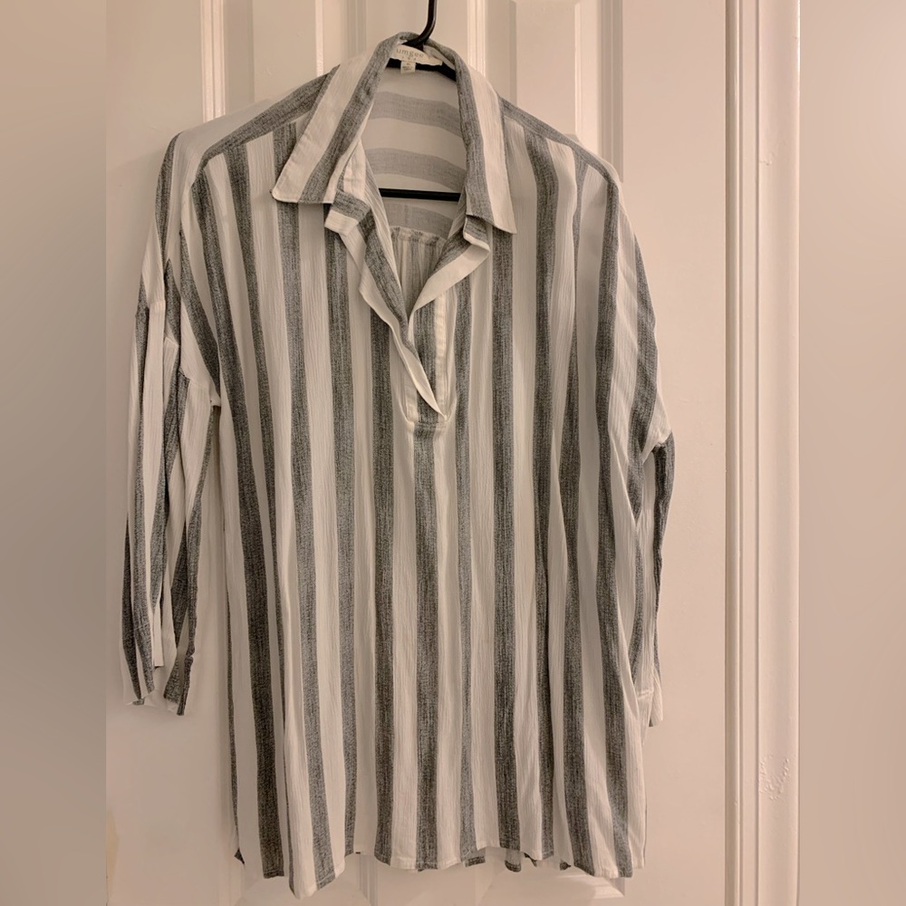 Grey stripe tunic